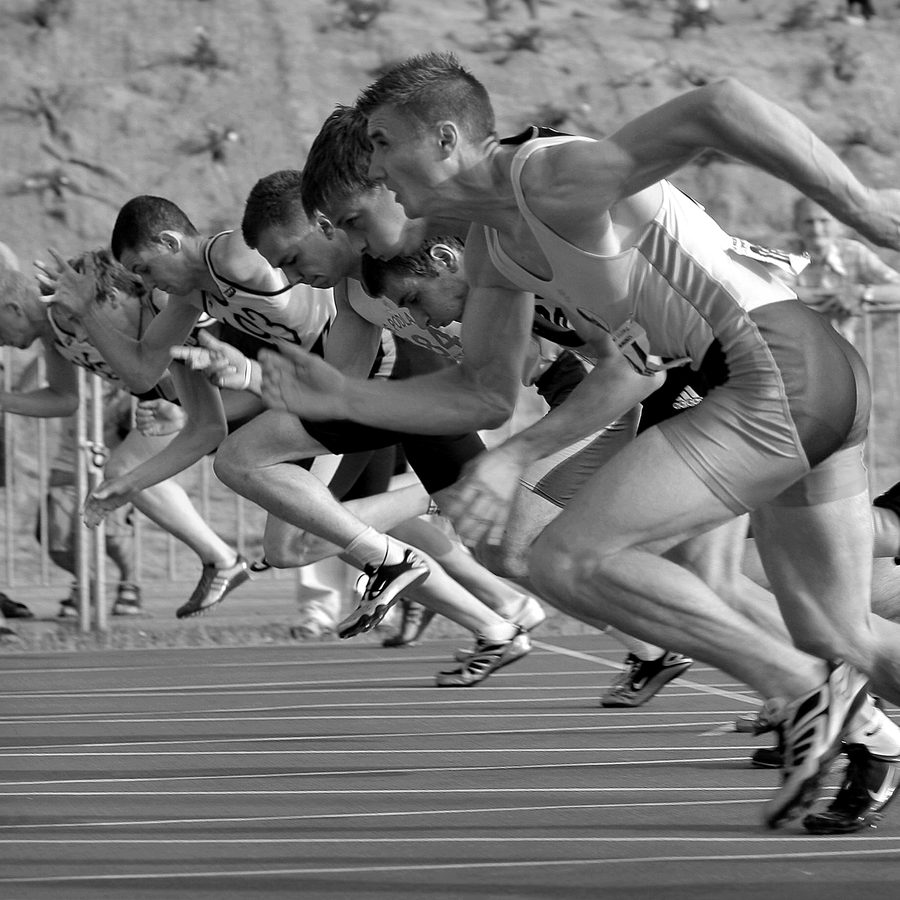 Track running / sprint training