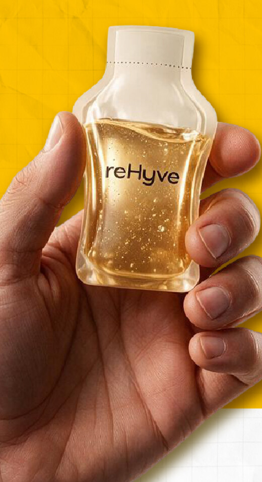reHyve pouch held in hand